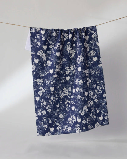 Geometry - Midnight Posy Tea Towel