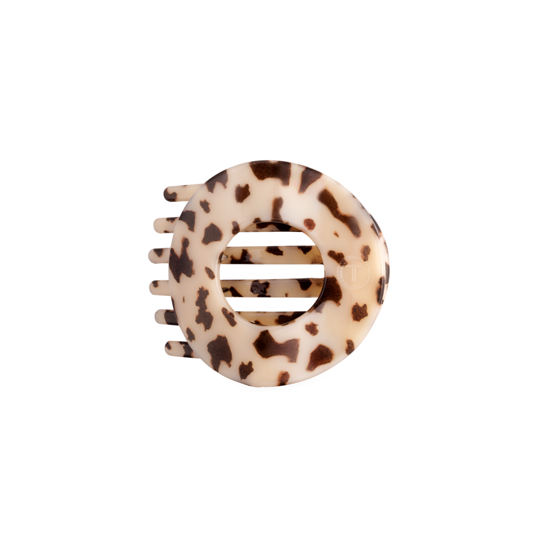 TELETIES - Blonde Tortoise | Medium | Flat Circle Hair Clip