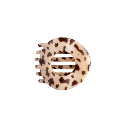 TELETIES - Blonde Tortoise | Medium | Flat Circle Hair Clip