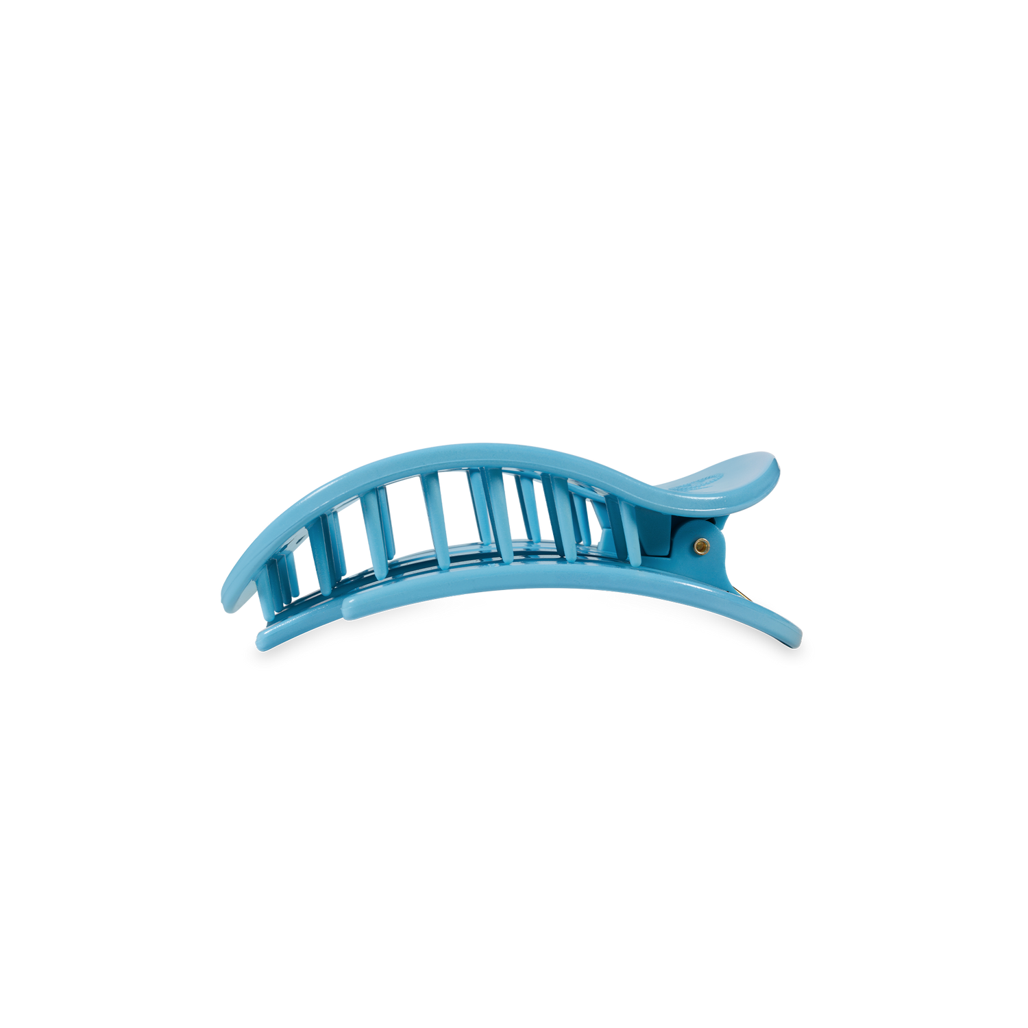 TELETIES - Flat Round Hair Clip | Small | Summer Sky