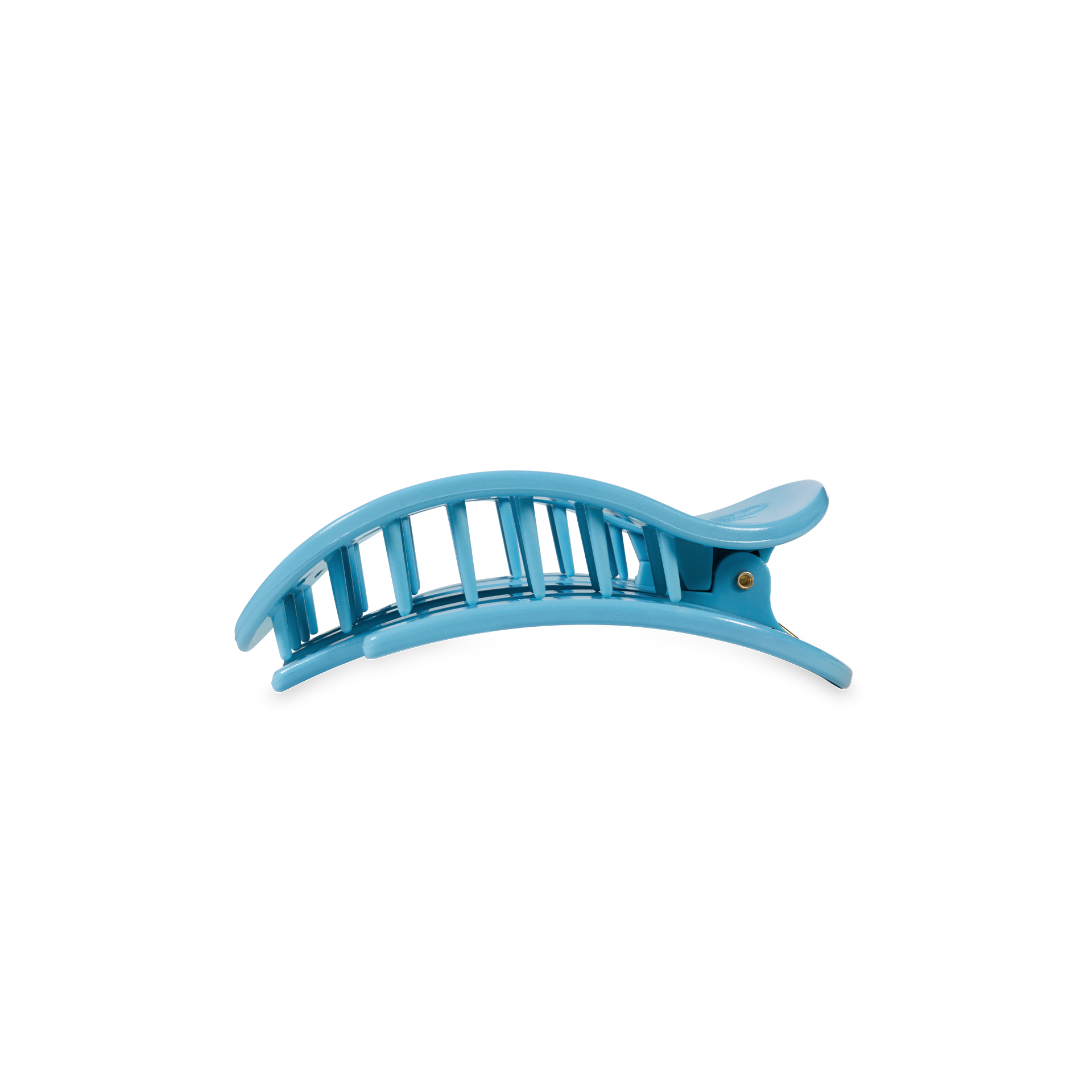 TELETIES - Flat Round Hair Clip | Small | Summer Sky