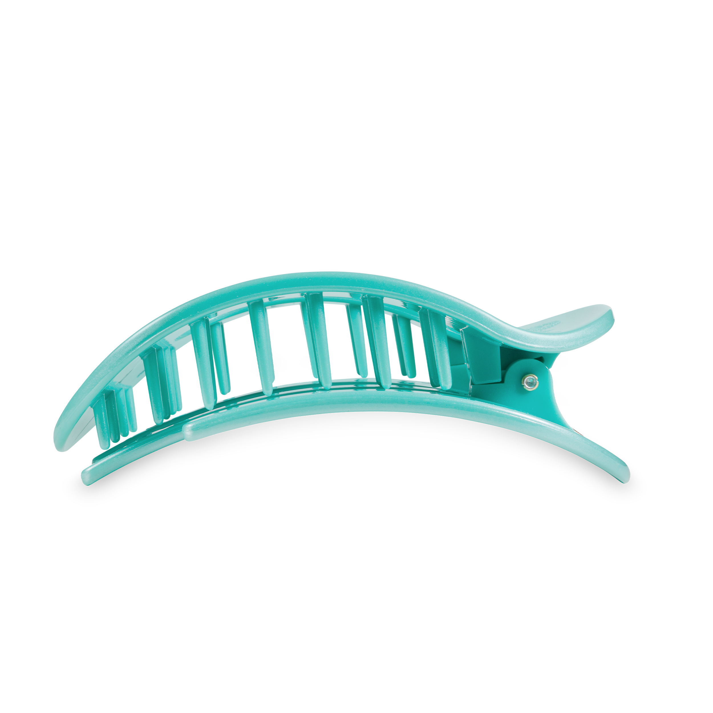Round Flat Hair Clip | Large | Totally Turquoise