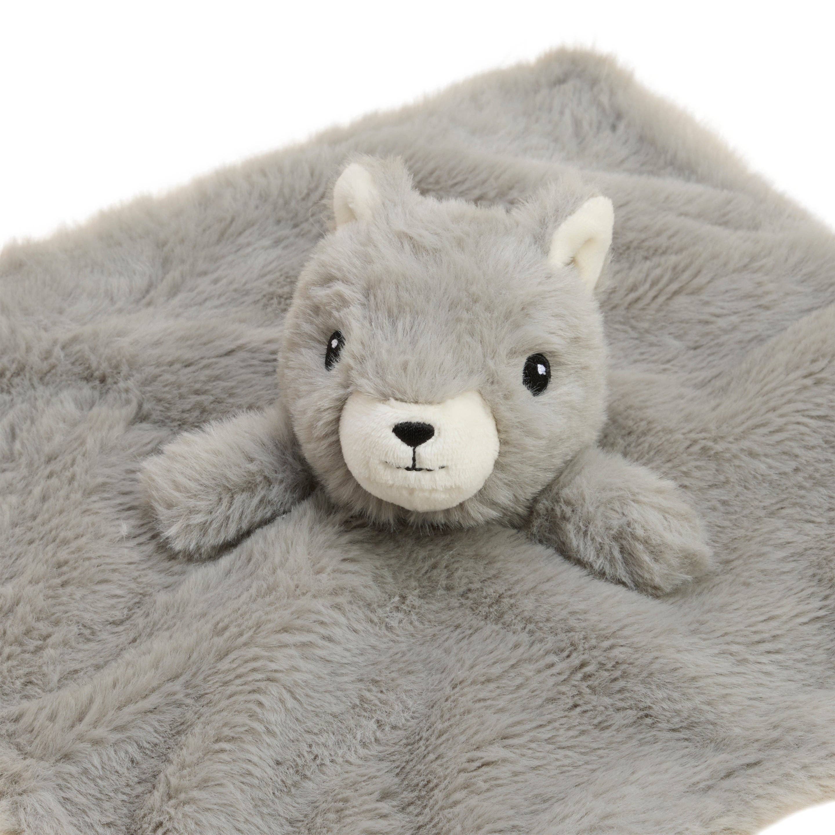 Warmies - Lavender Scented Plush - Gifts - Fall - Gray Squirrel Lovey Blanket Warmies