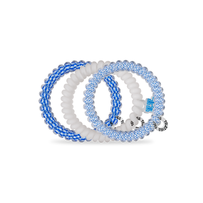 TELETIES - Spiral Hair Coils | Small | Go Big Blue! Hair Ties