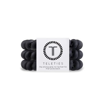 Spiral Hair Coils | Large | Matte Black Hair Ties