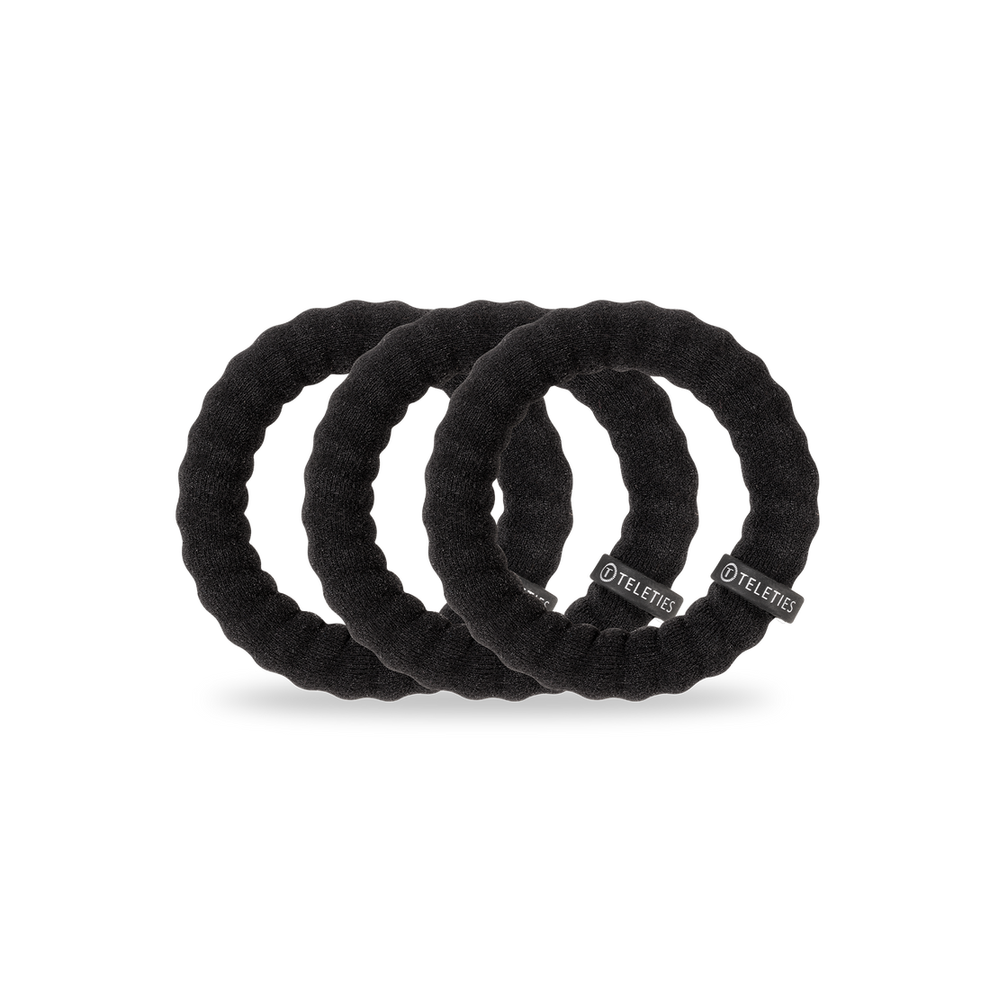 TELETIES - Nylon Hair Ties | Large | Jet Black
