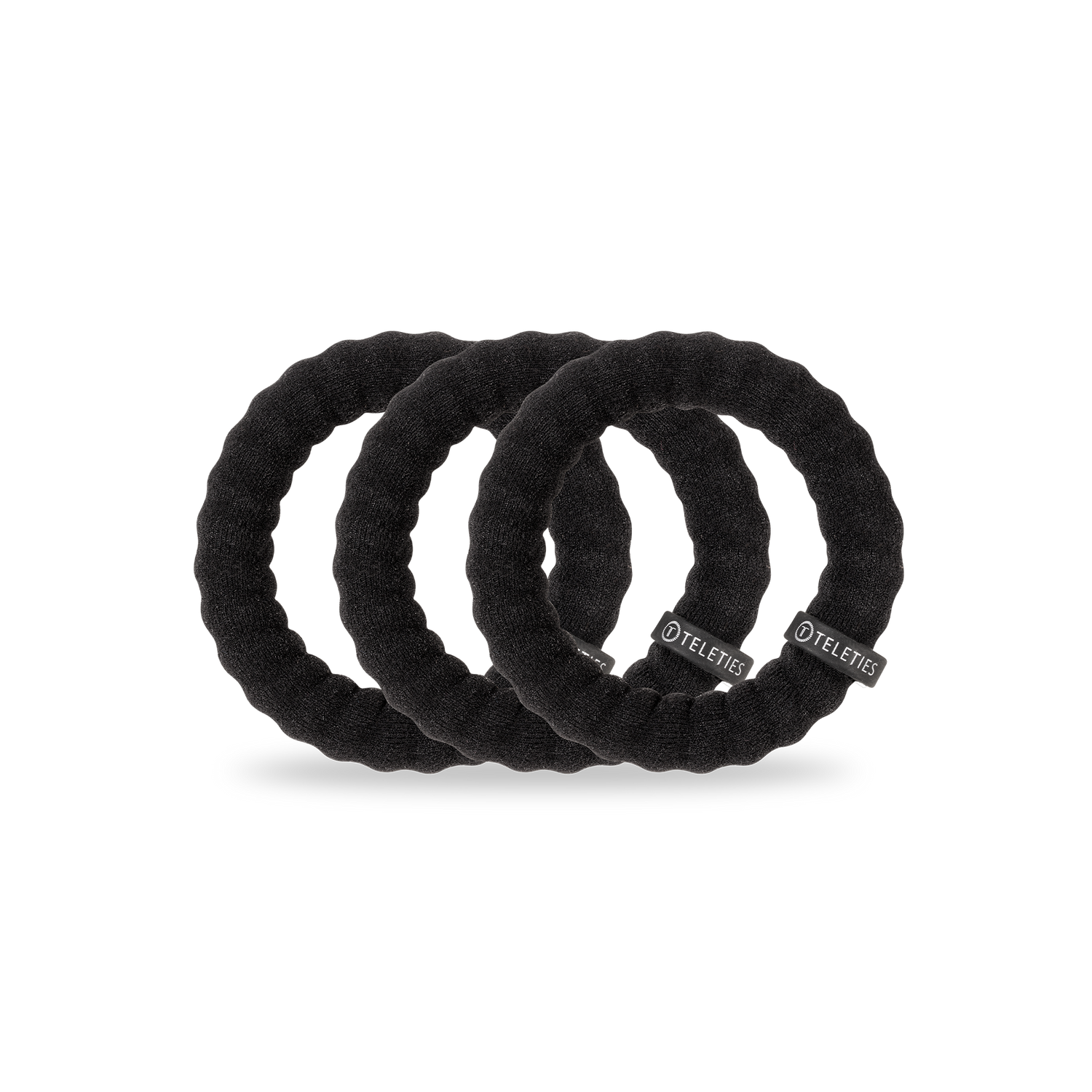 TELETIES - Nylon Hair Ties | Large | Jet Black