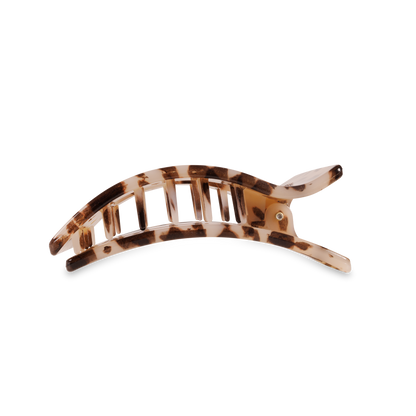 TELETIES - Flat Rectangle Hair Clip | Medium | Blonde Tortoise