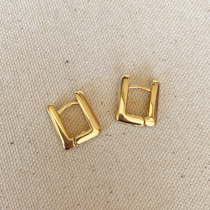 GoldFi - 18k Gold Filled Rectangle Shaped Hoop Earrings