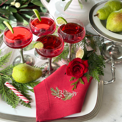 Arte Italica &amp; Crown Linen Designs - Natale Large Napkin