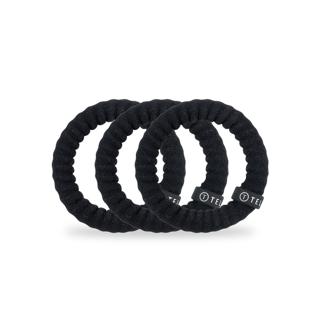 TELETIES - Nylon Hair Ties | Small | Jet Black