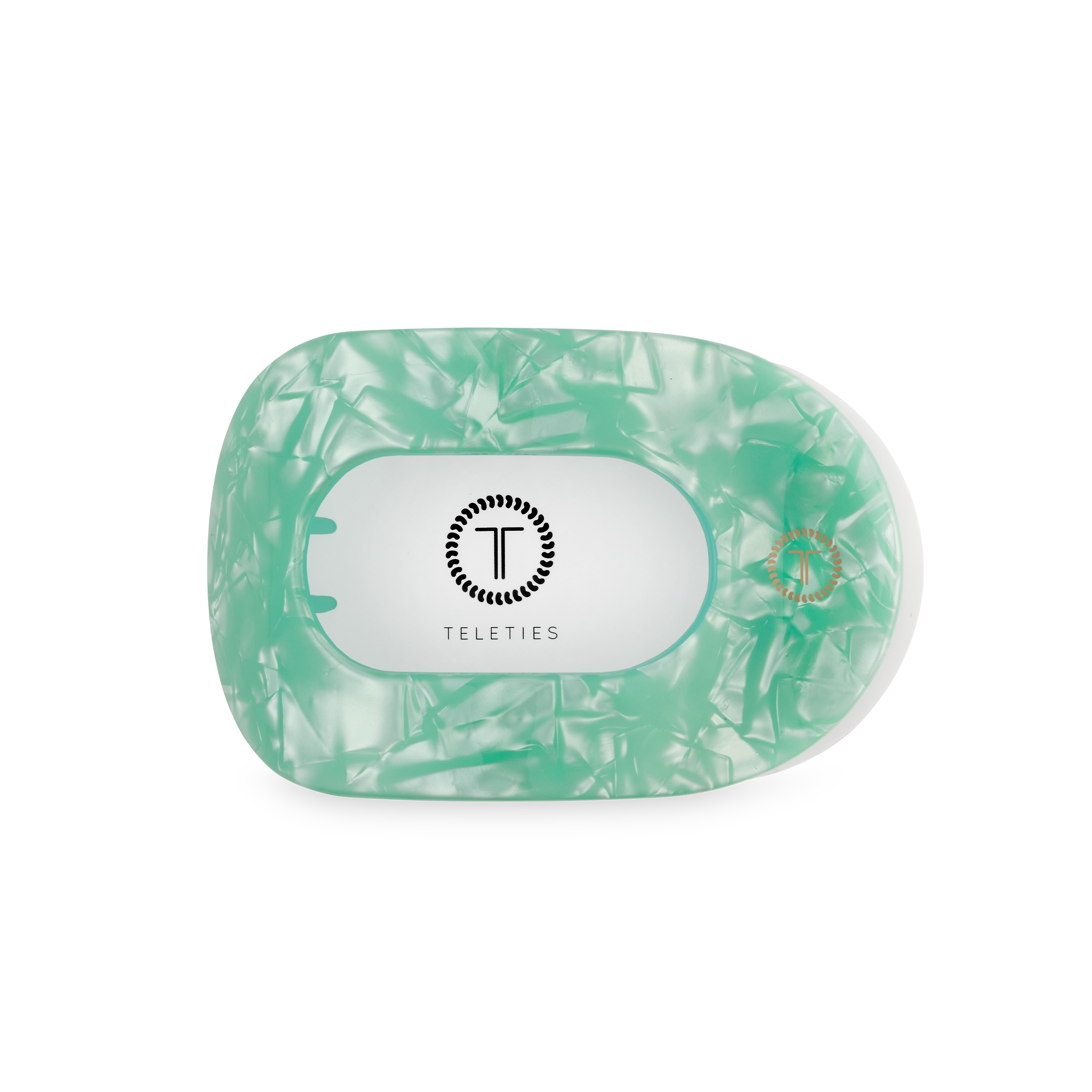 TELETIES - Flat Round Hair Clip | Medium | Spring Splash