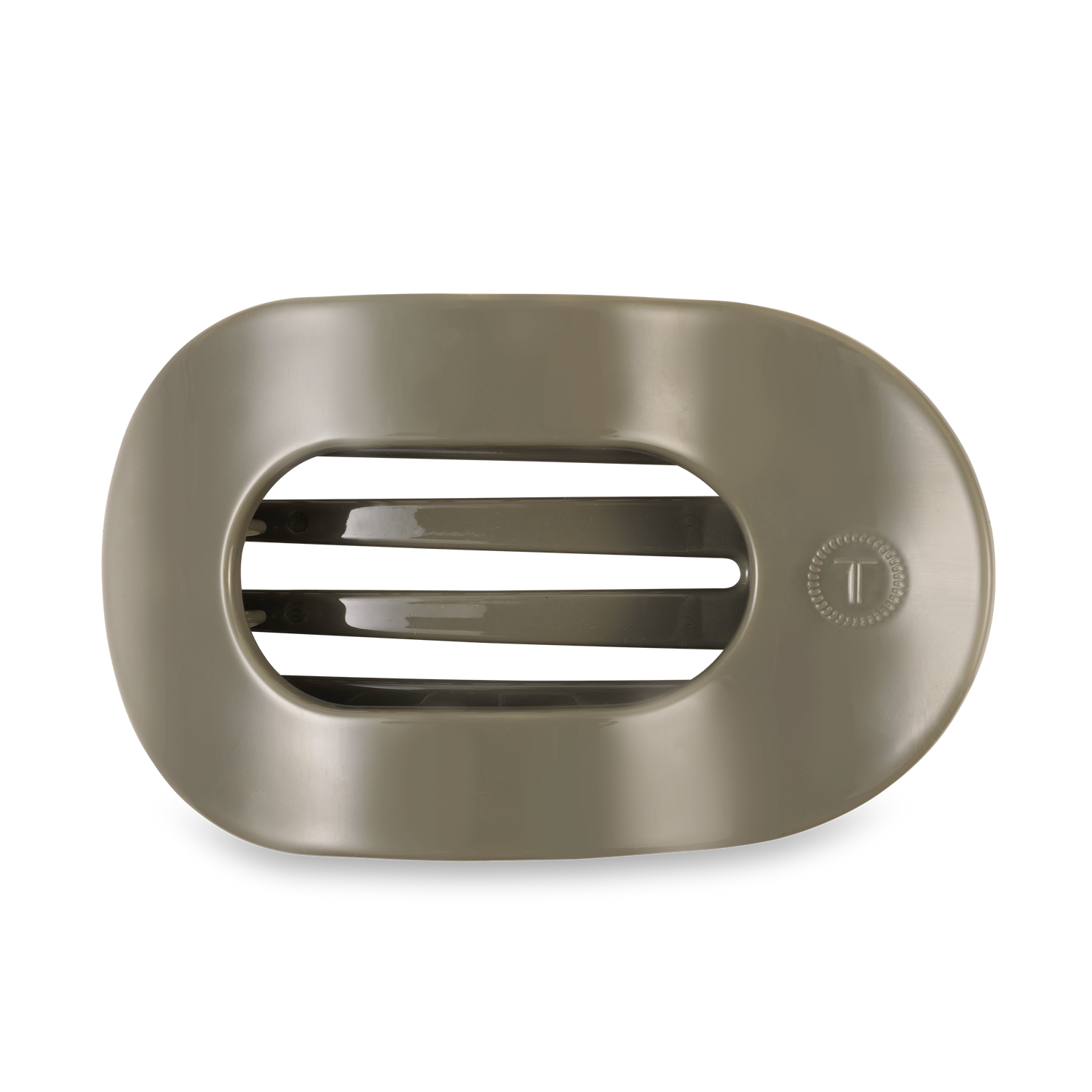 TELETIES - Flat Round Hair Clip | Large | Sage It Ain&
