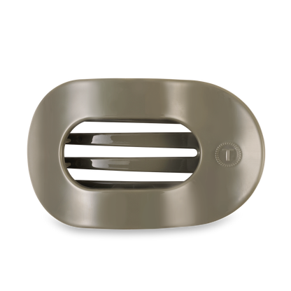 TELETIES - Flat Round Hair Clip | Large | Sage It Ain&
