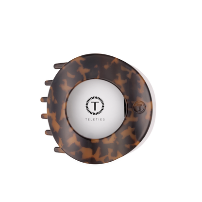 TELETIES - Tortoise | Large| Flat Circle Hair Clip