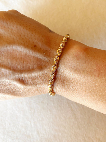 GoldFi - 18k Gold Filled 4mm Rope Bracelet