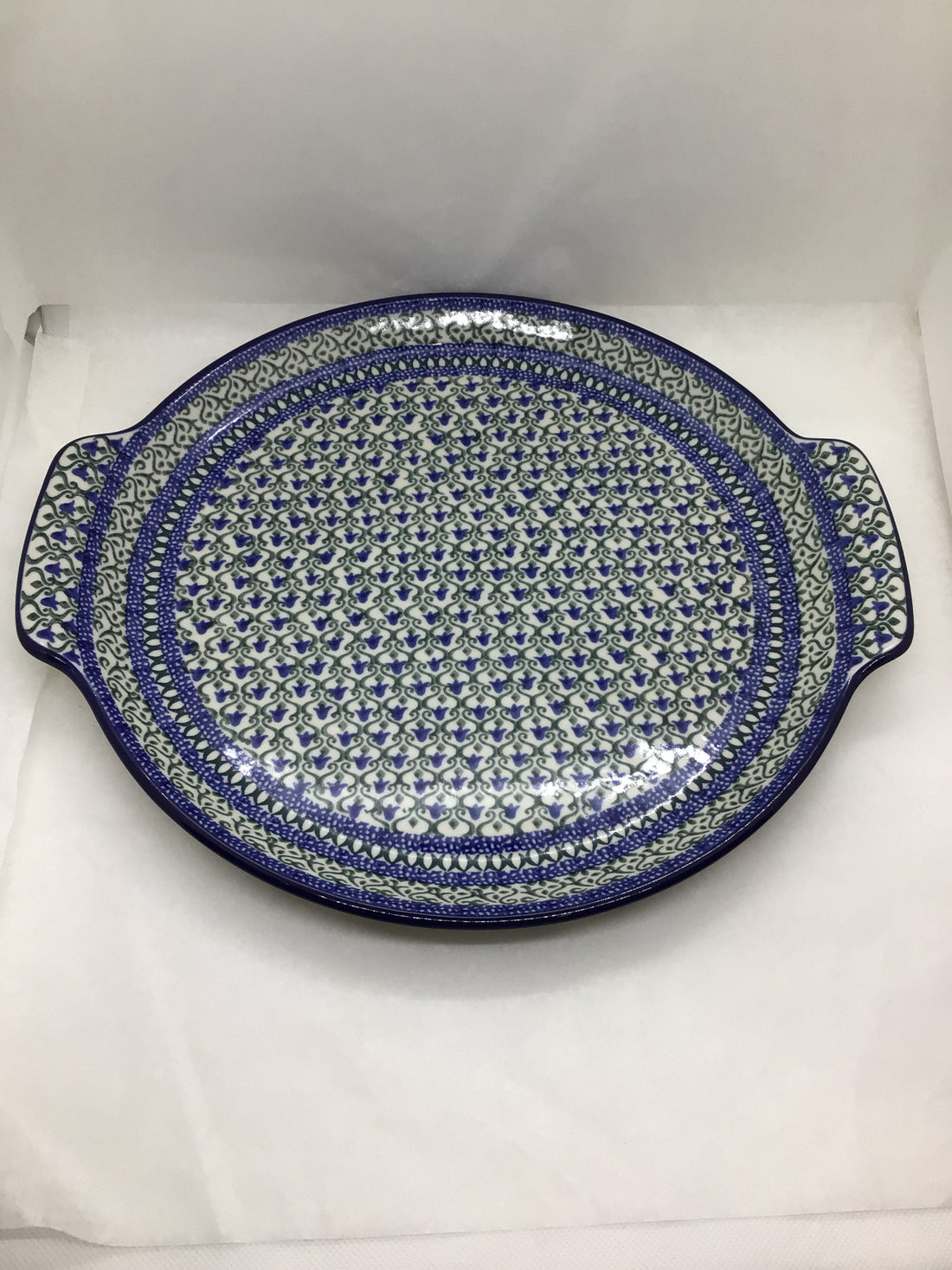Tulip Trellis Round Platter 12"