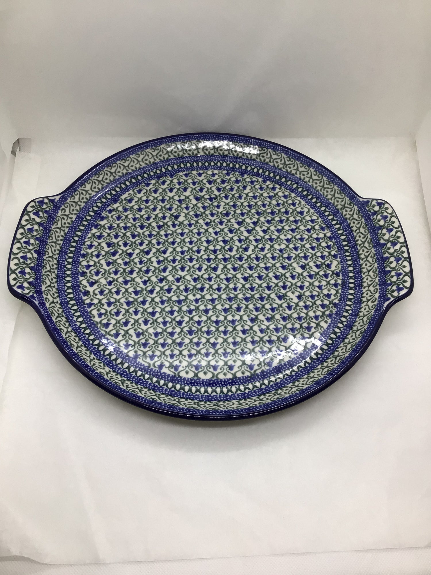 Tulip Trellis Round Platter 12"