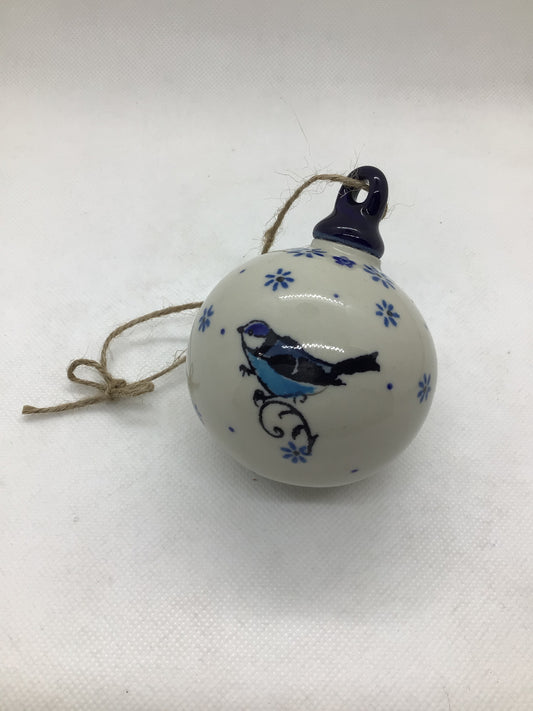 Blue Bird Round Ornament 2.5"