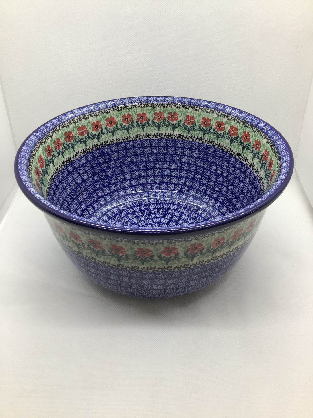 Red Daisies Deep Mixing Bowl 4qt.