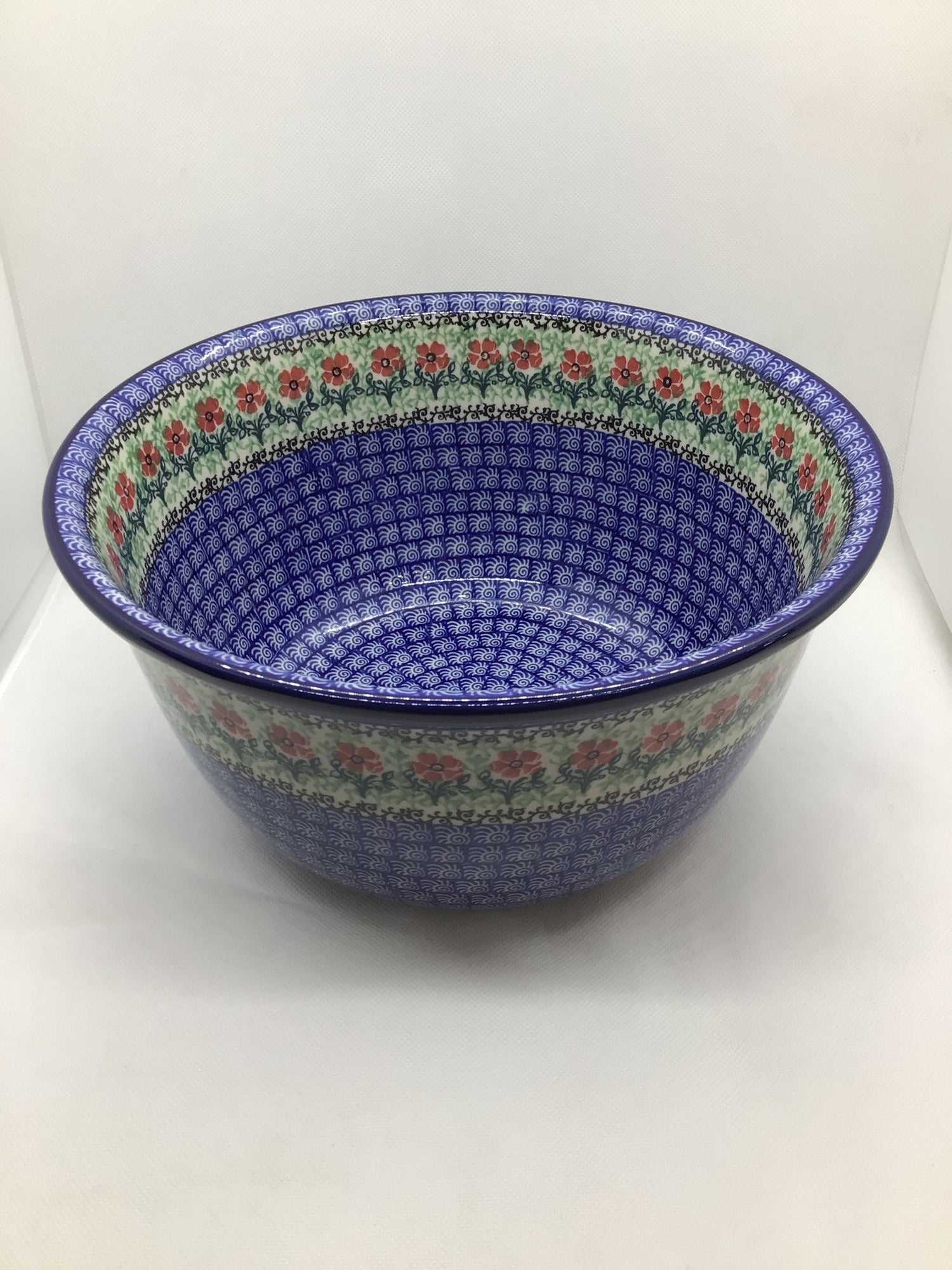 Red Daisies Deep Mixing Bowl 4qt.