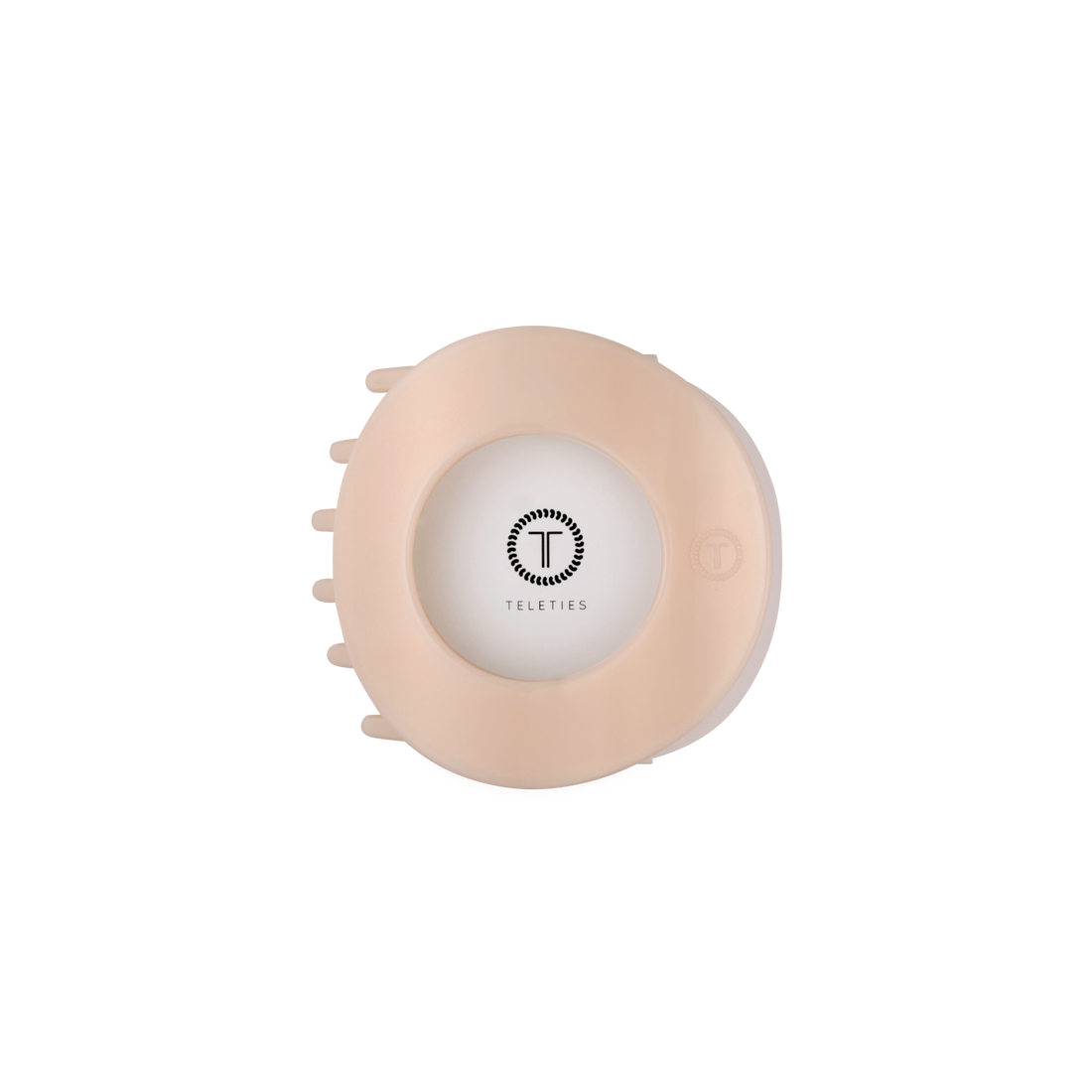 TELETIES - Almond Beige | Medium | Flat Circle Hair Clip