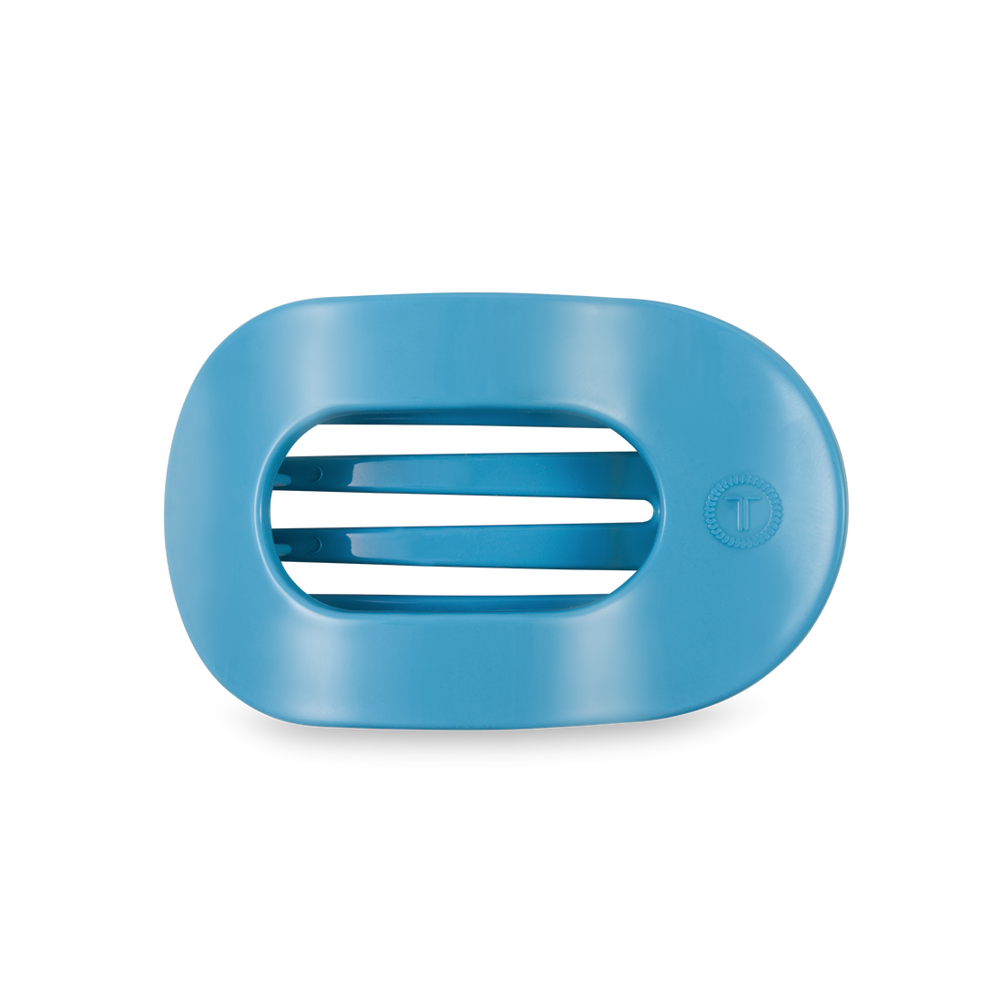 TELETIES - Flat Round Hair Clip | Medium | Summer Sky