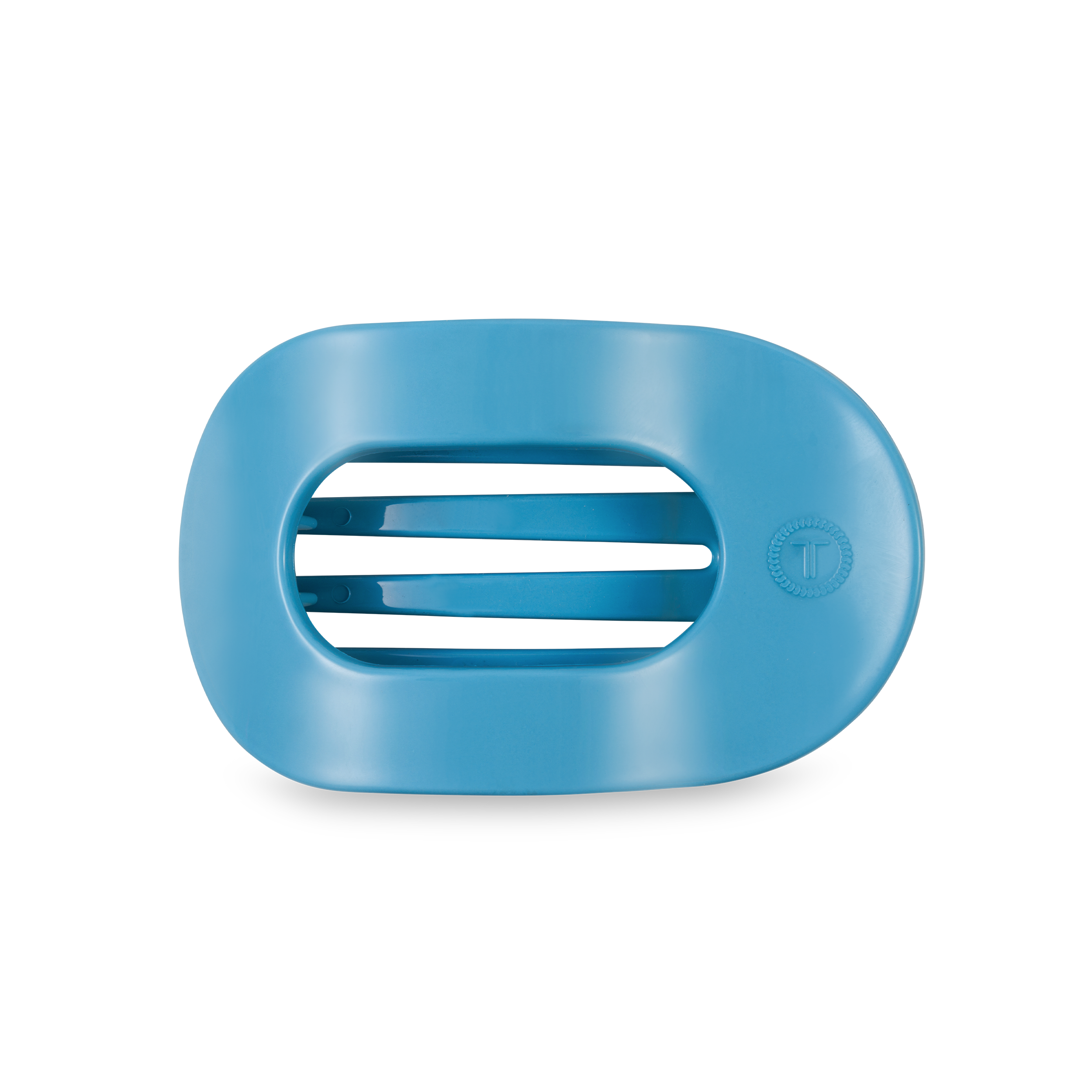 TELETIES - Flat Round Hair Clip | Medium | Summer Sky