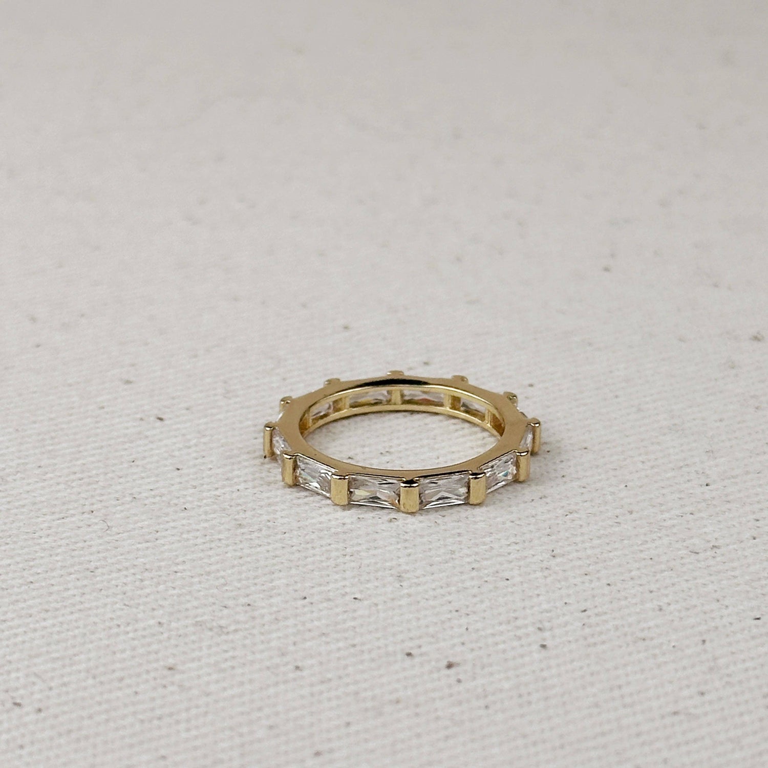 GoldFi - 18k Gold Filled Baguette CZ Band Ring