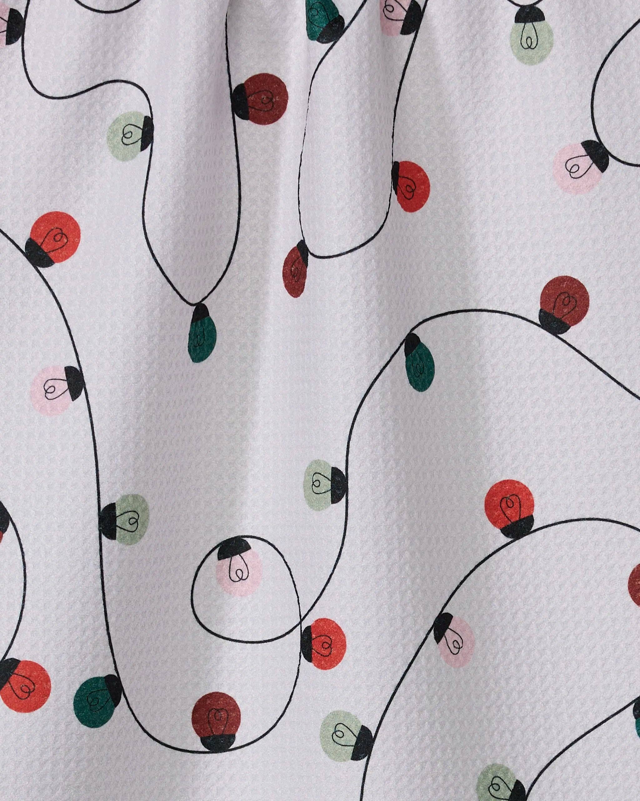 Geometry - Holiday Lights Tea Towel