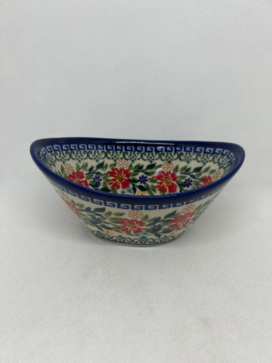 KALICH Red Cornflower Tub Bowl 5.5"