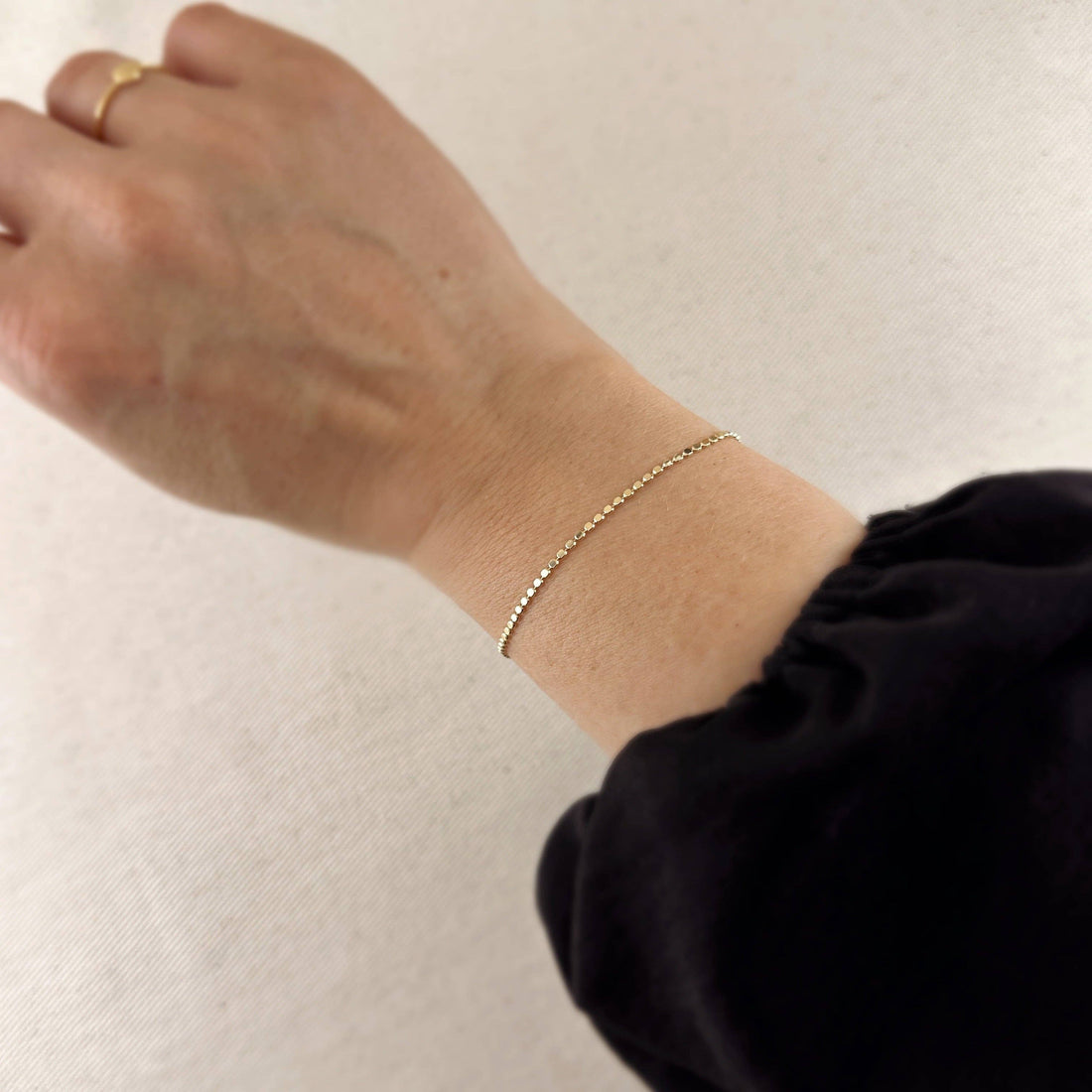 GoldFi - 18k Gold Filled 1.5mm Flat Dot Ball Bracelet