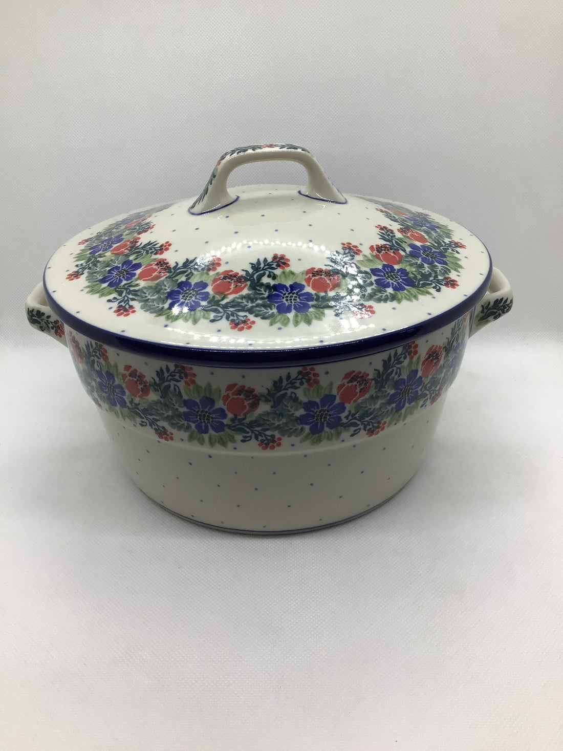 Garden Party Round Covered Casserole 2QT