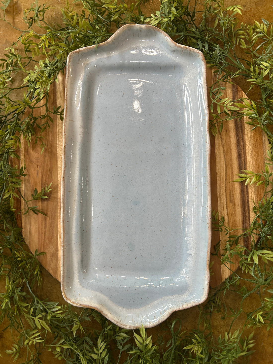 Rectangle Tray w/Handles-Wisteria