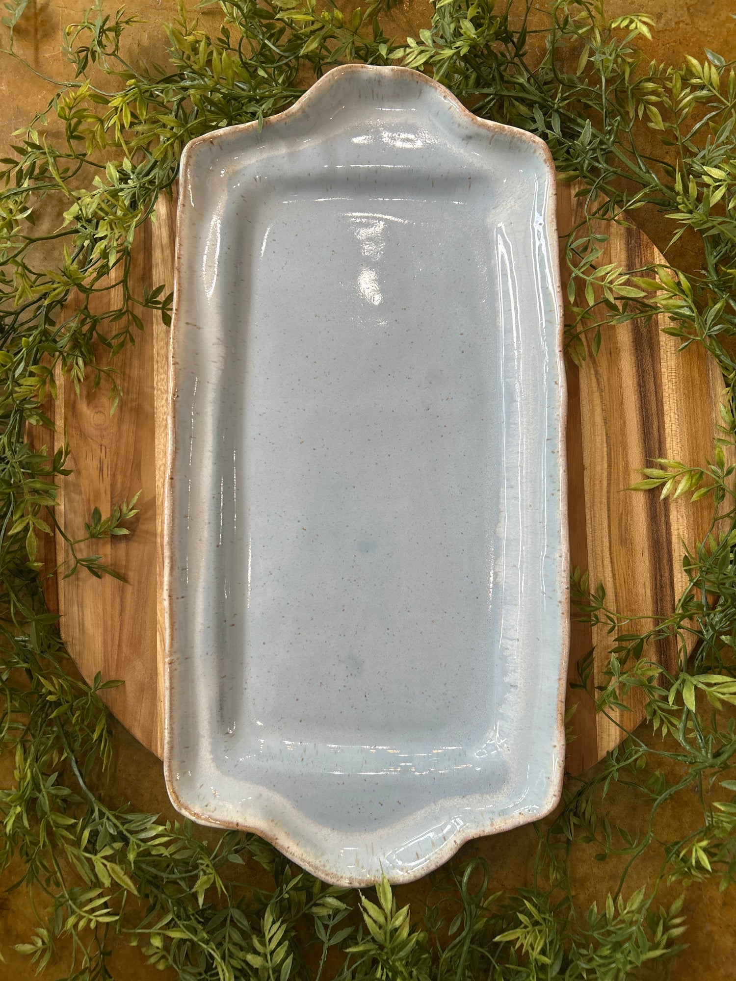 Rectangle Tray w/Handles-Wisteria