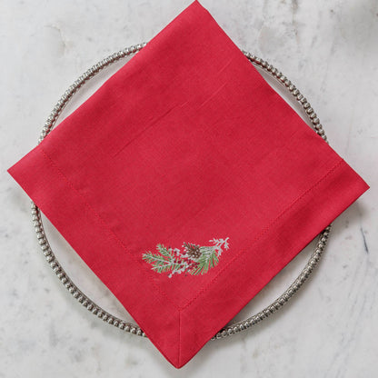 Arte Italica &amp; Crown Linen Designs - Natale Large Napkin