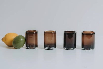 Handblown Shooter Glasses - Tamarind