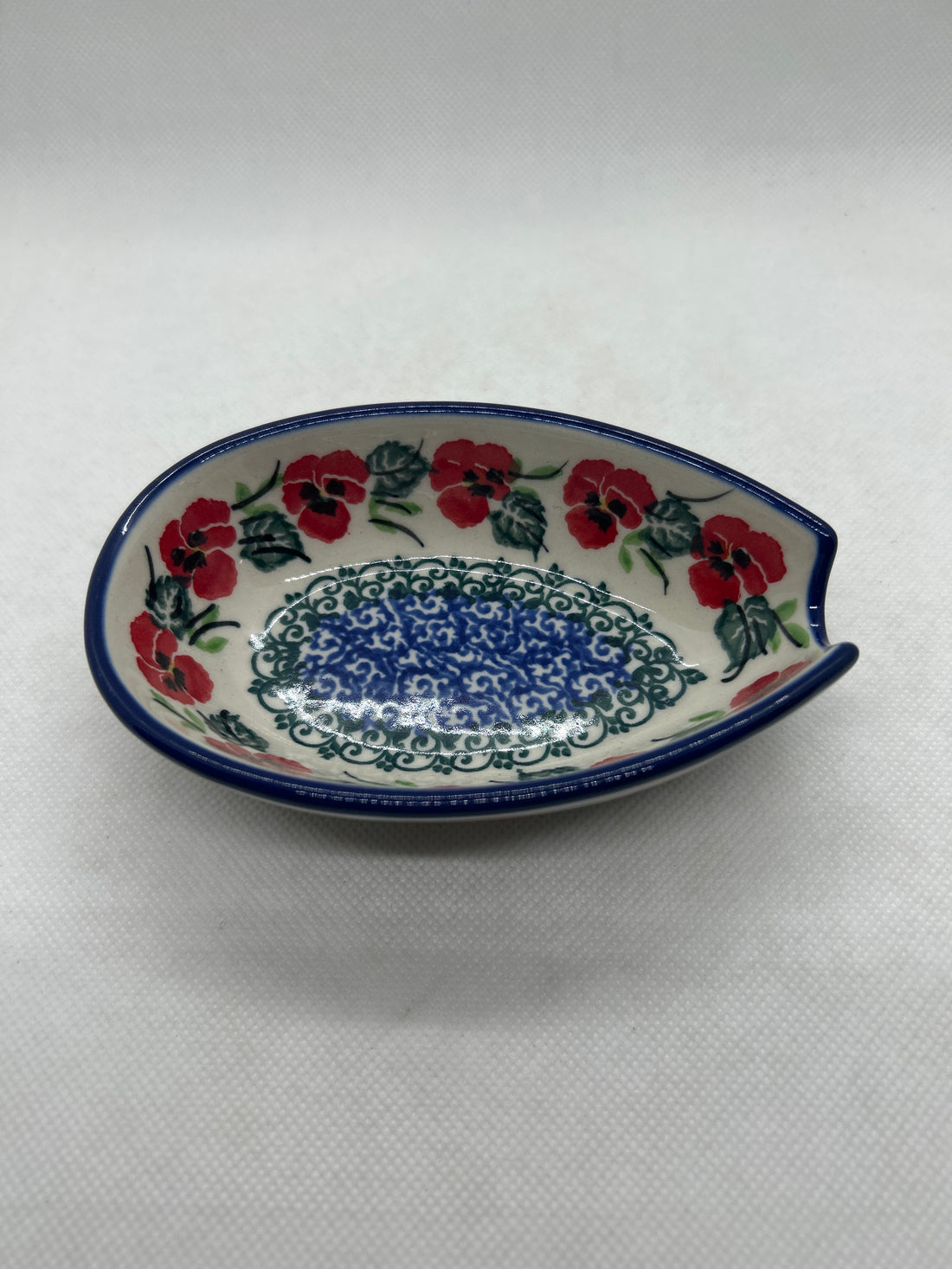 Red Pansy Spoon Rest
