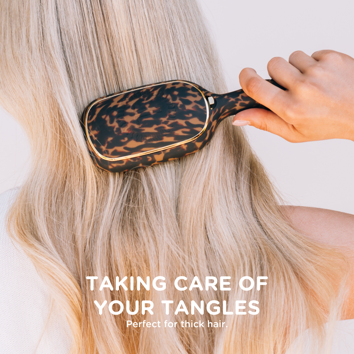 TELETIES - Detangler Brush |Tortoise| Thick