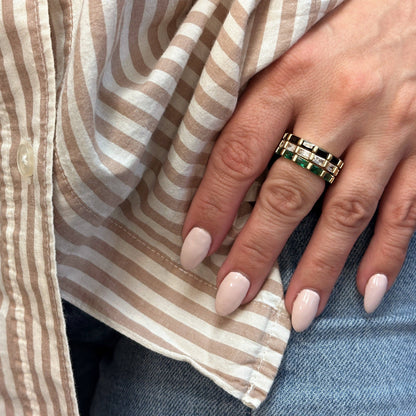 GoldFi - 18k Gold Filled Baguette CZ Band Ring
