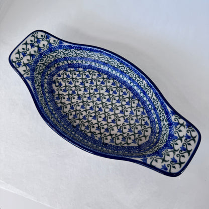 Tulip Trellis Oval Baker with Handles