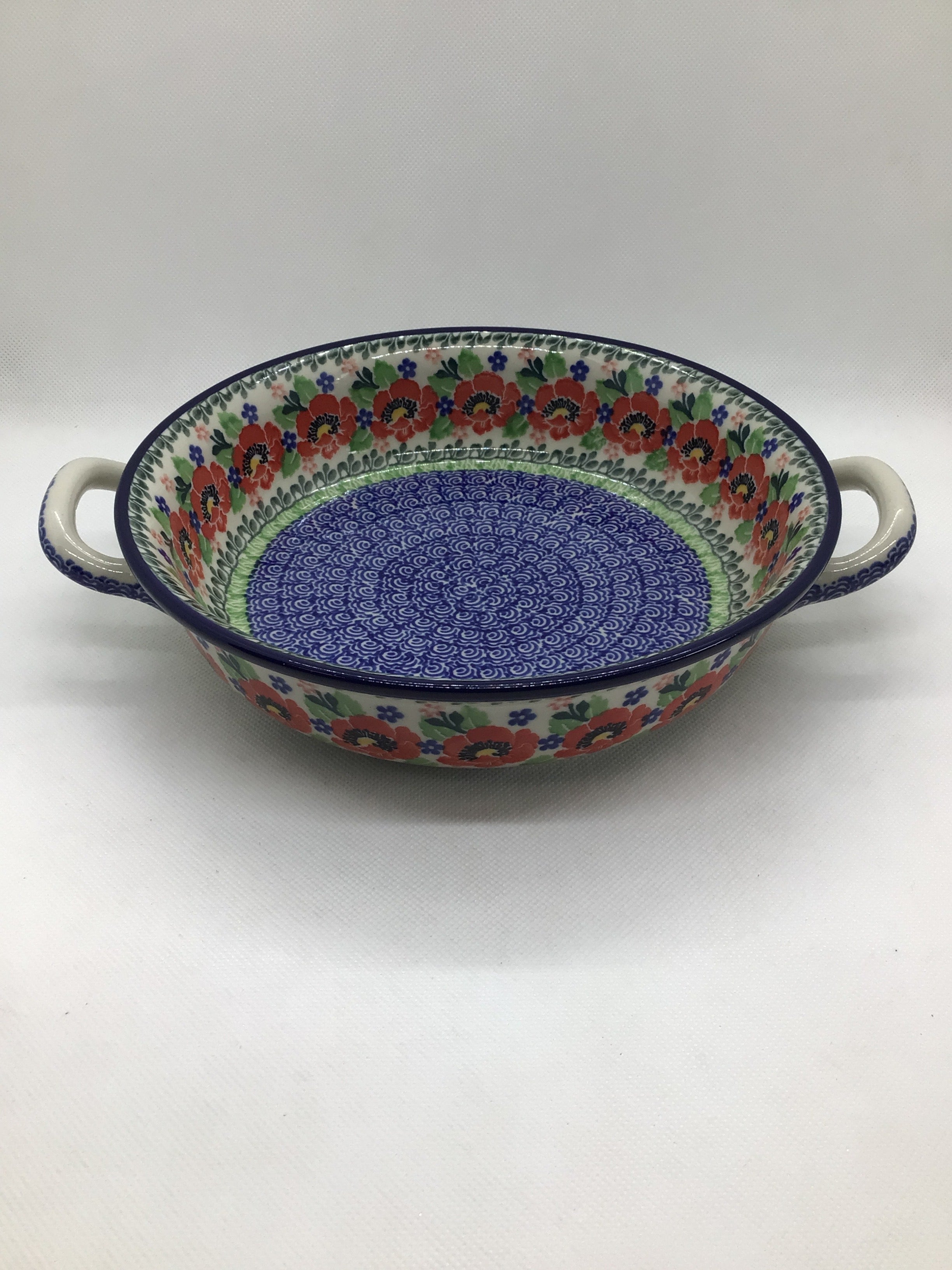 Danish Garden Round Baker w/Handles 8&quot;