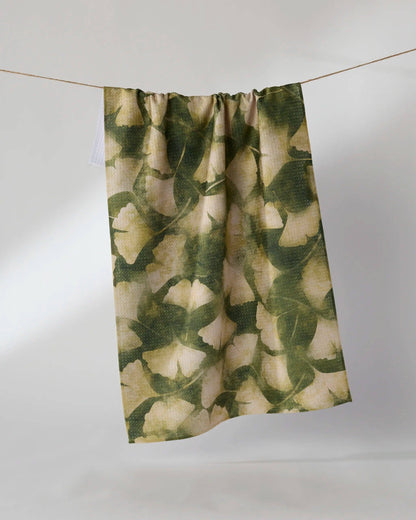Geometry - Gilded Ginkgo Tea Towel