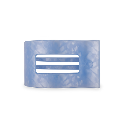 TELETIES - Flat Rectangle Hair Clip | Medium | Blue Lagoon