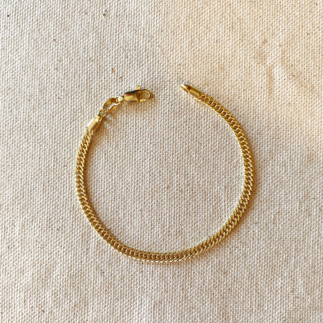 GoldFi - 18k Gold Filled Double Curb Chain Bracelet Cuban