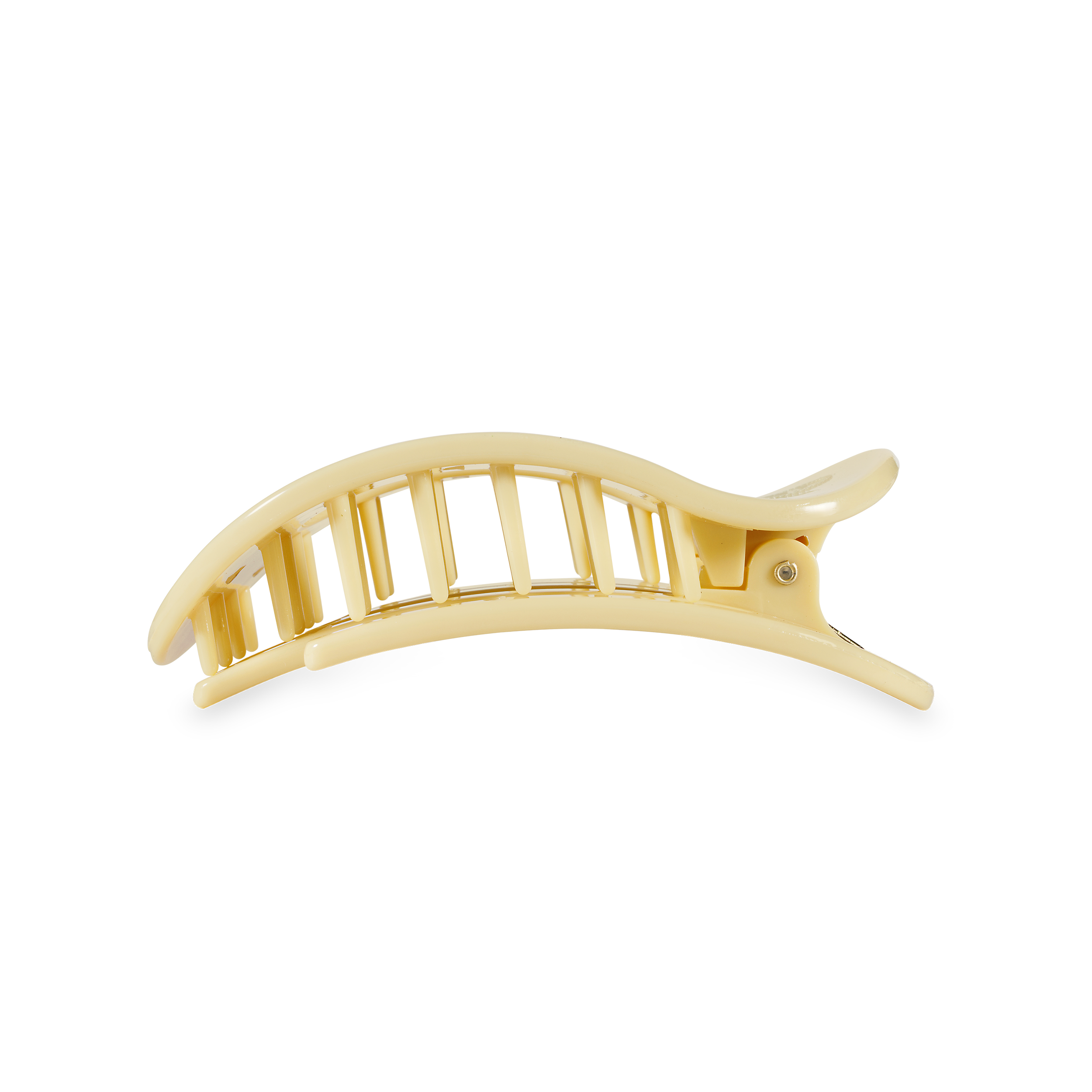 Flat Round Hair Clip | Medium | Butter Yellow