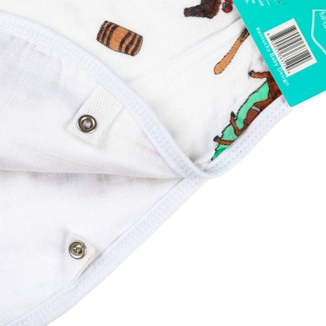Little Hometown - Kentucky Baby Burp Cloth and Bib 2 in 1  Soft Bamboo Organic Cotton Combo