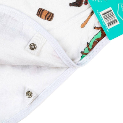 Little Hometown - Kentucky Baby Burp Cloth and Bib 2 in 1  Soft Bamboo Organic Cotton Combo
