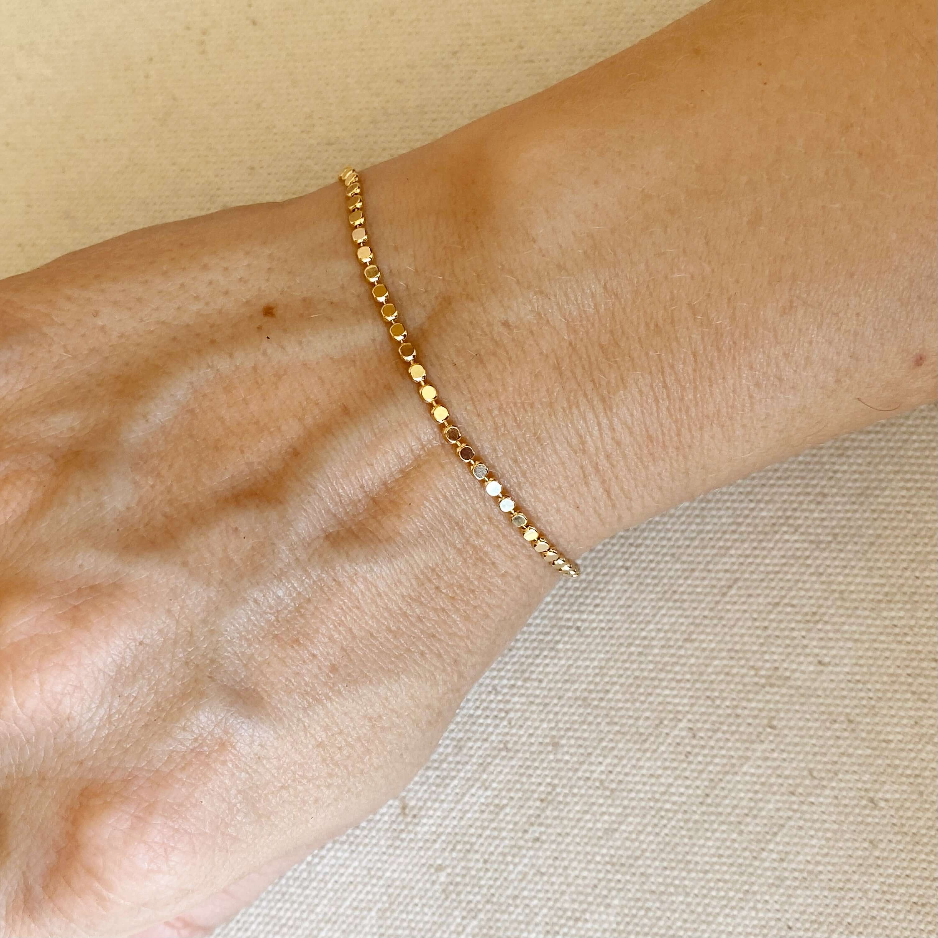 GoldFi - 18k Gold Filled 2mm Dot Ball Bracelet