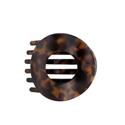 TELETIES - Tortoise | Large| Flat Circle Hair Clip